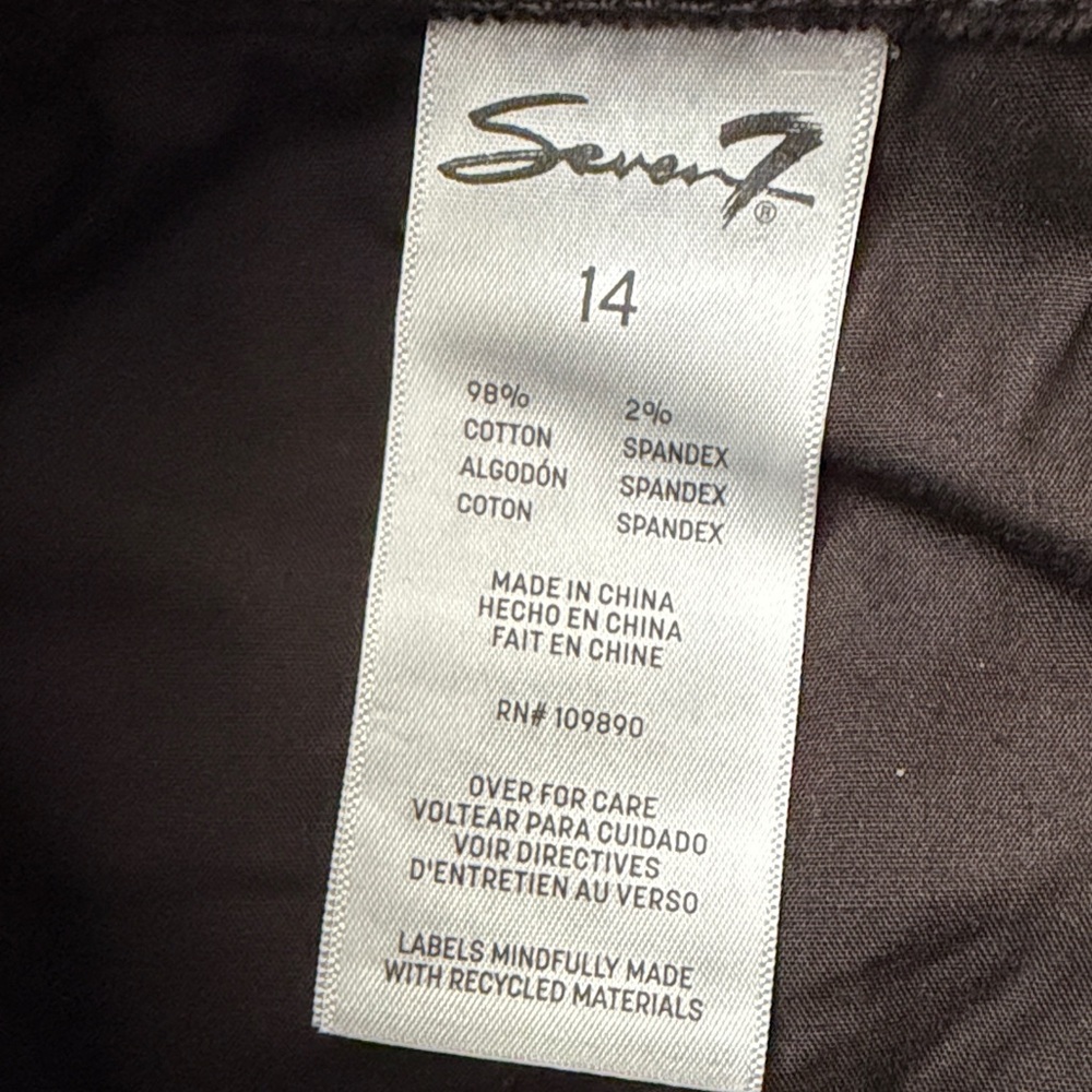 Seven7 Black Printed Corduroy Pants - Picture 3 of 11